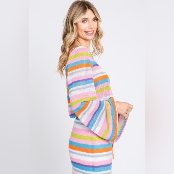 GeeGee Multi Color Knit Top & Skirt Set, 1XL - Picture 2 of 5